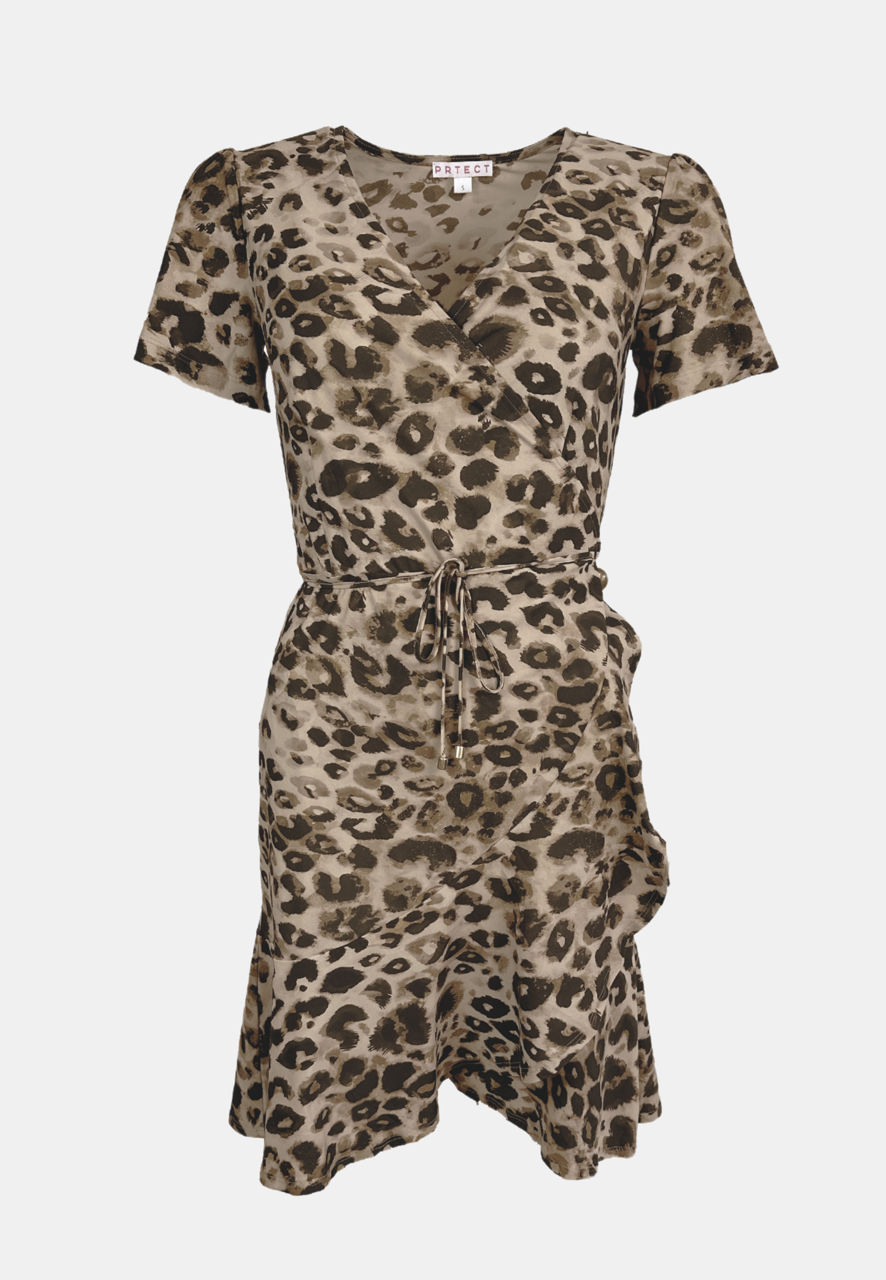 PRTECT Antigua omlottklänning i leopard