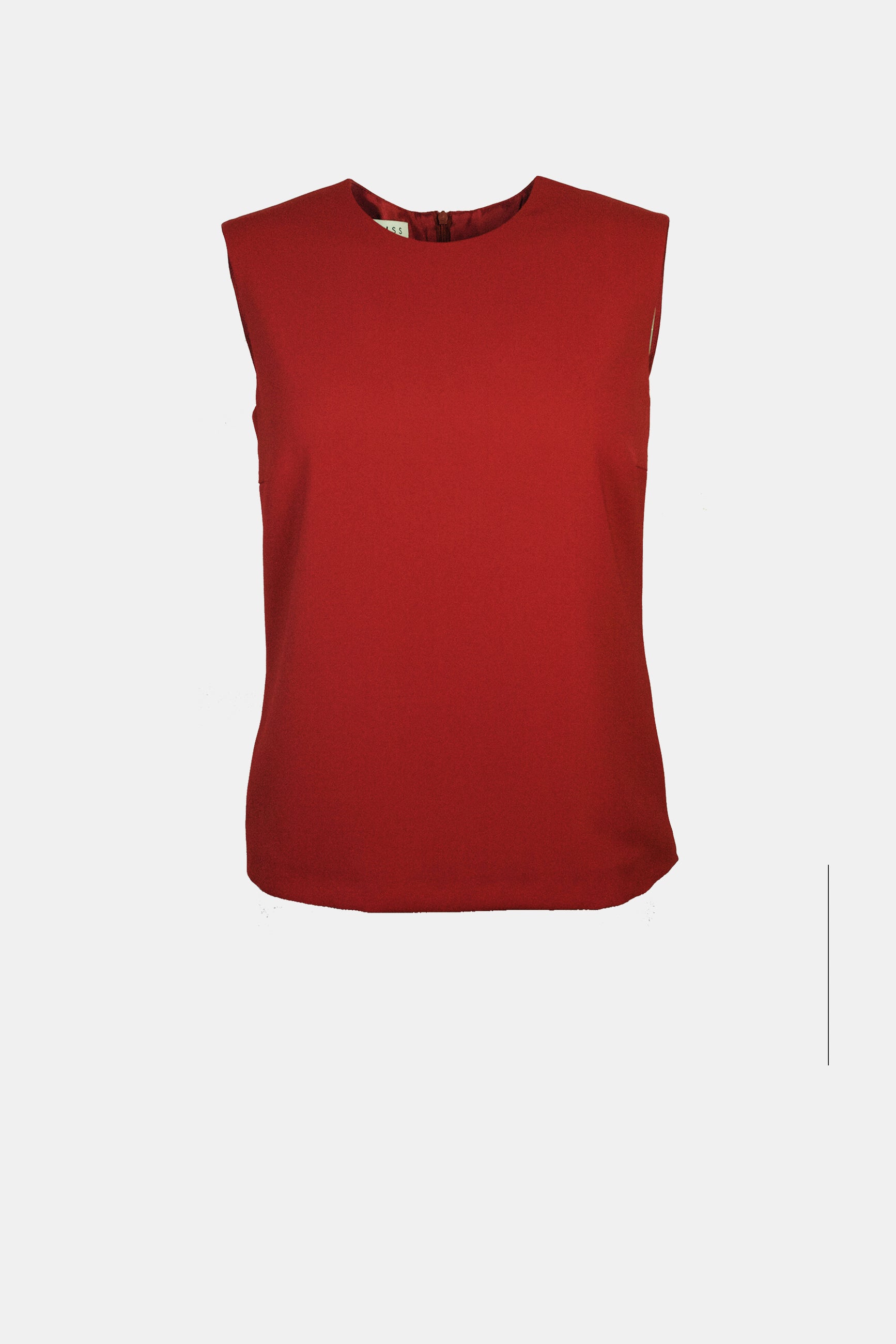 Top Chelsea in dark red crepe
