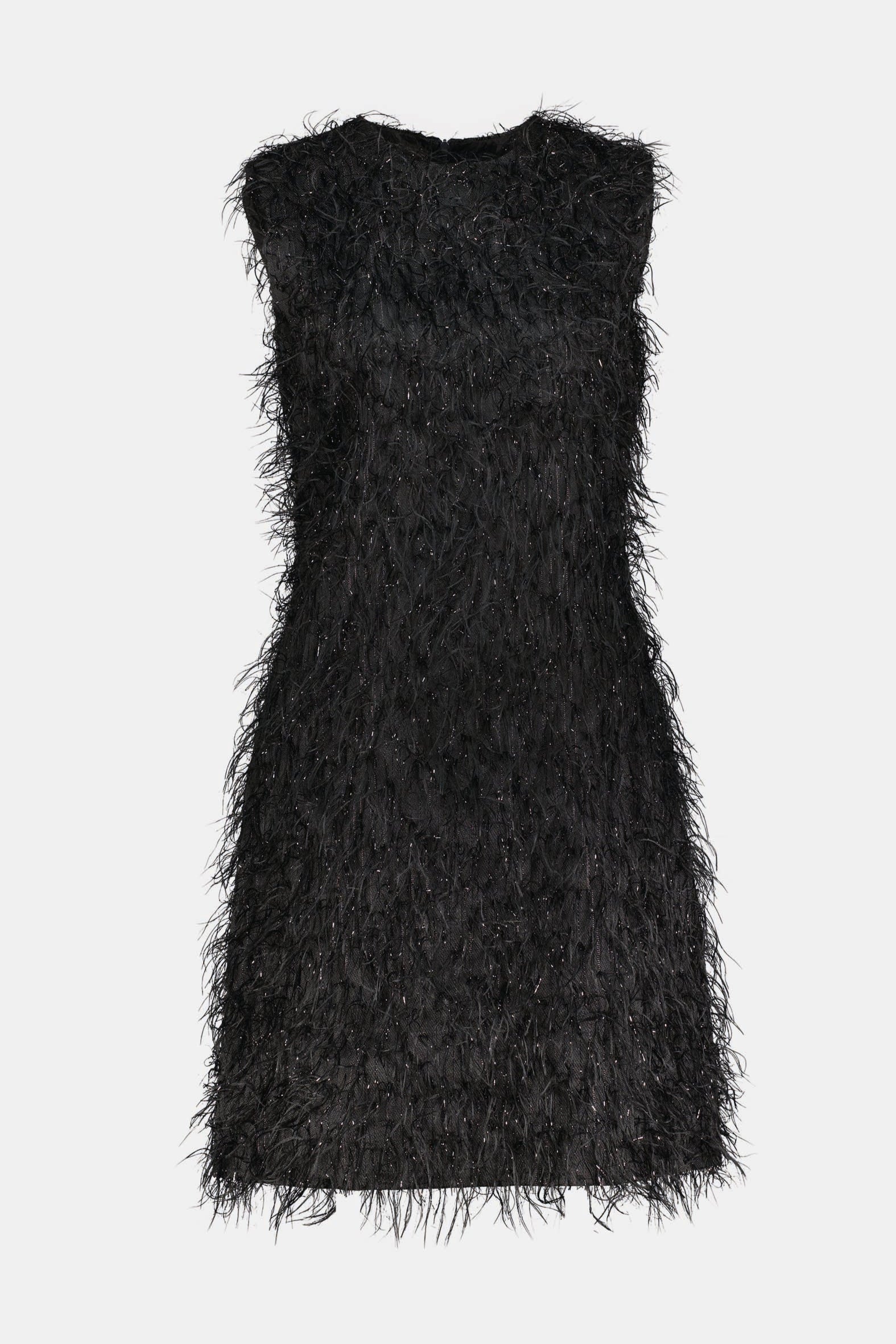 CALISS Dress Chelsea in faux feather