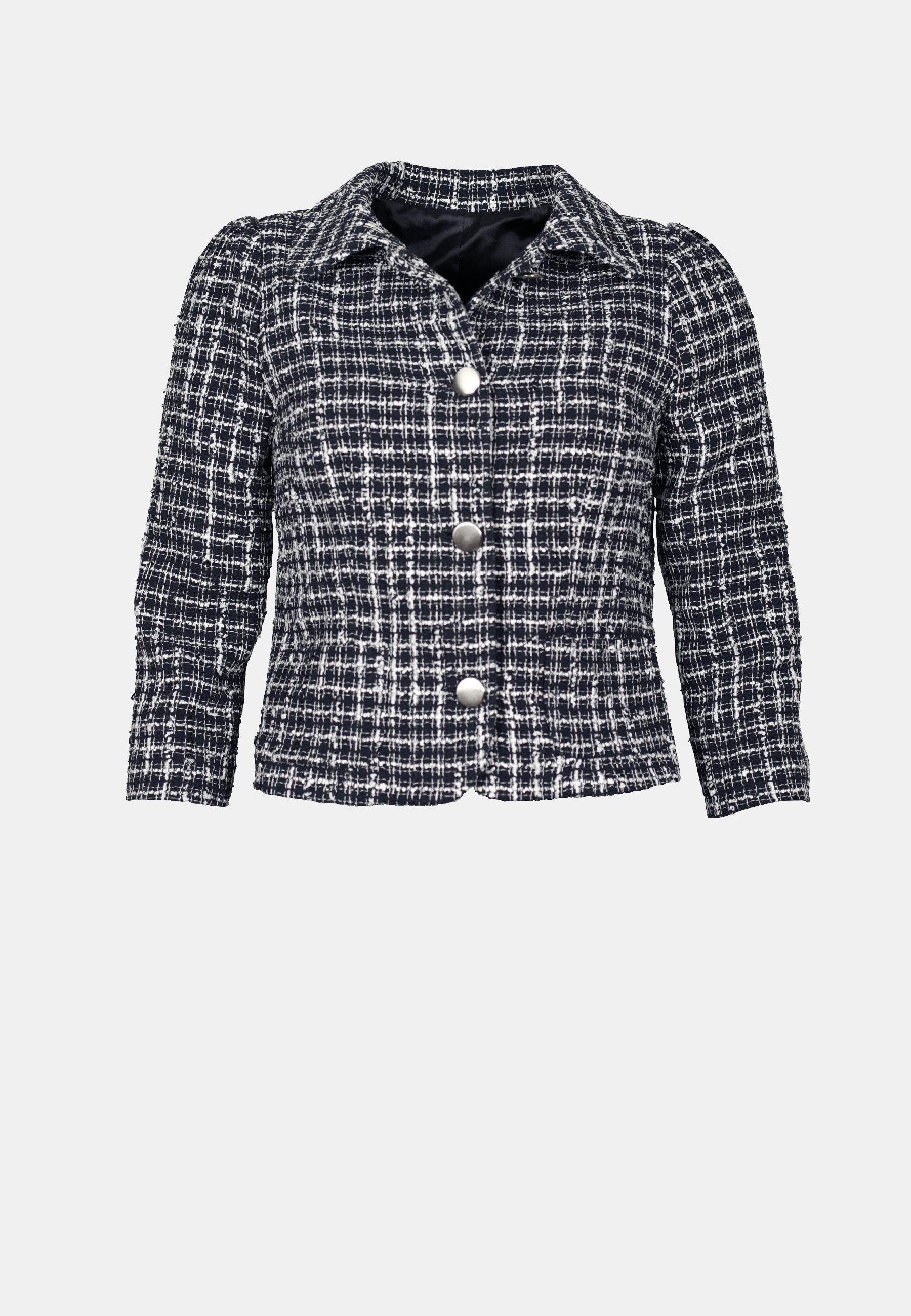 Tweedkavajen Filippa i mörk navy