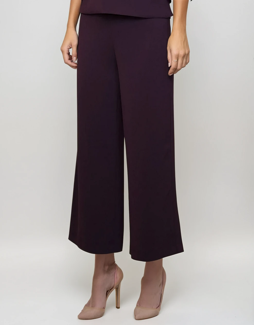 Trousers Magda in bordeaux stretch crepe